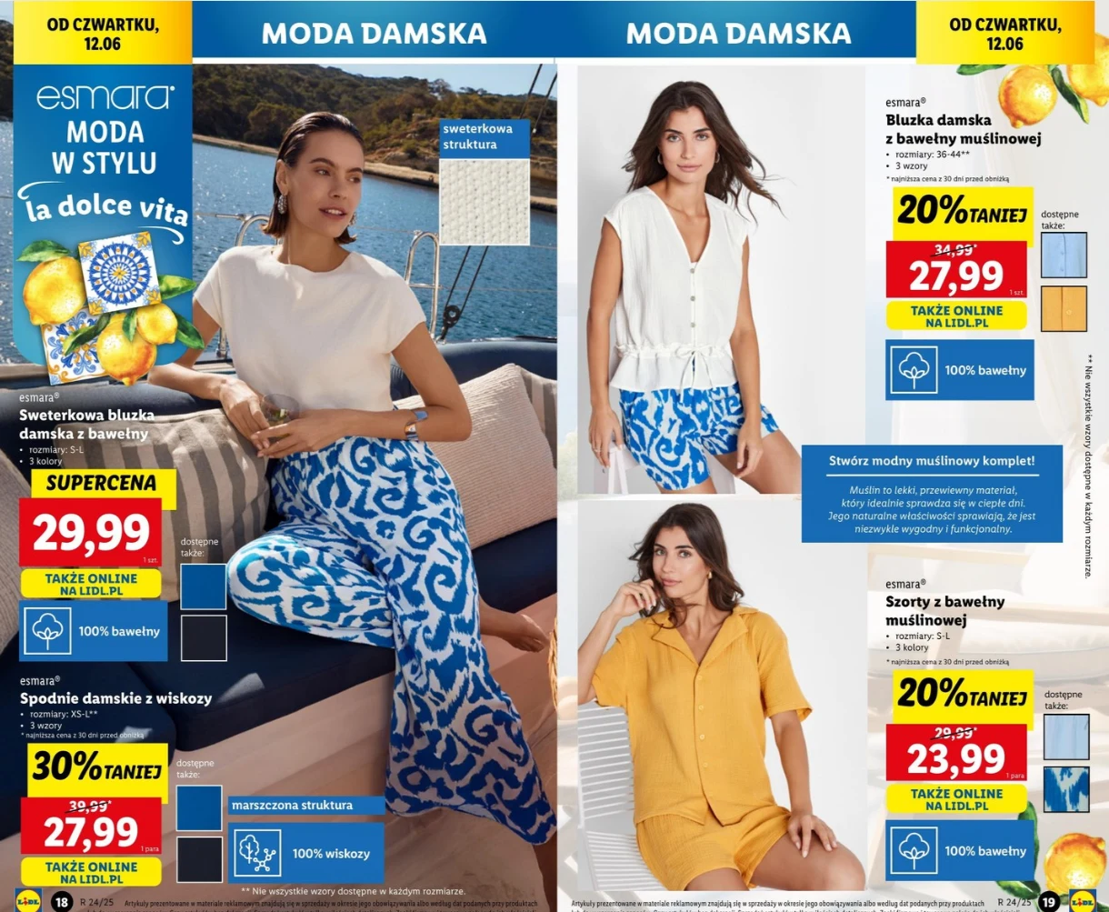 Nowa kolekcja w Lidlu zachwyca! Modne ubrania w stylu dolce vita za bezcen