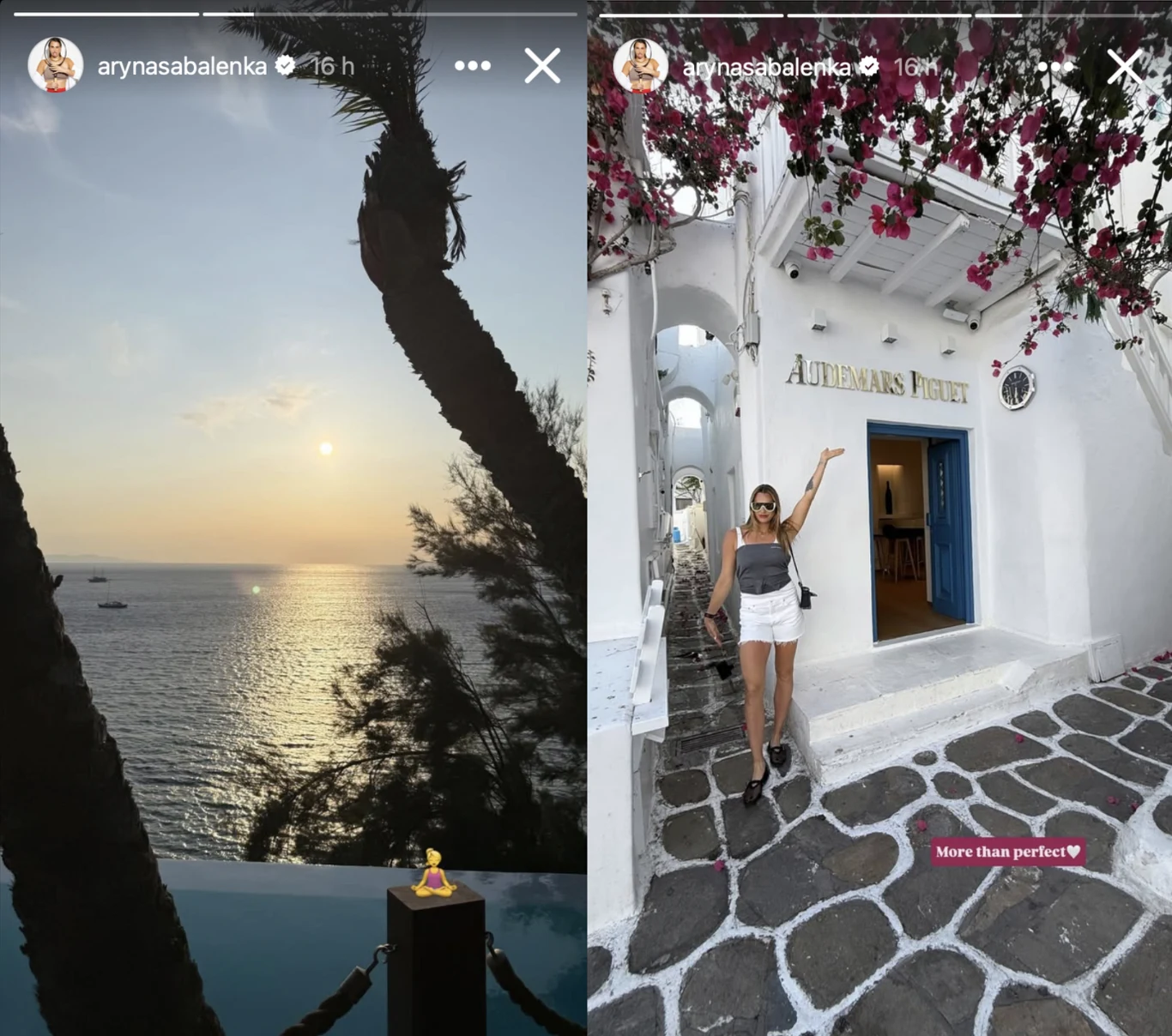 Aryna Sabalenka na urlopie w Grecji