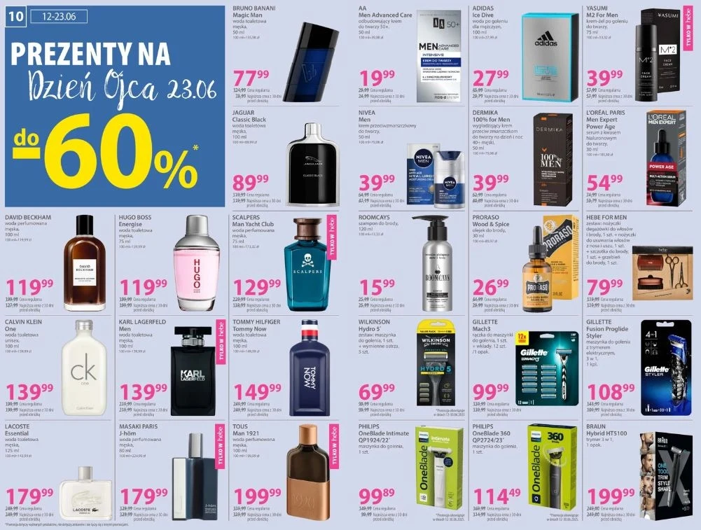 Hebe oferuje promocje na Dzień Ojca!