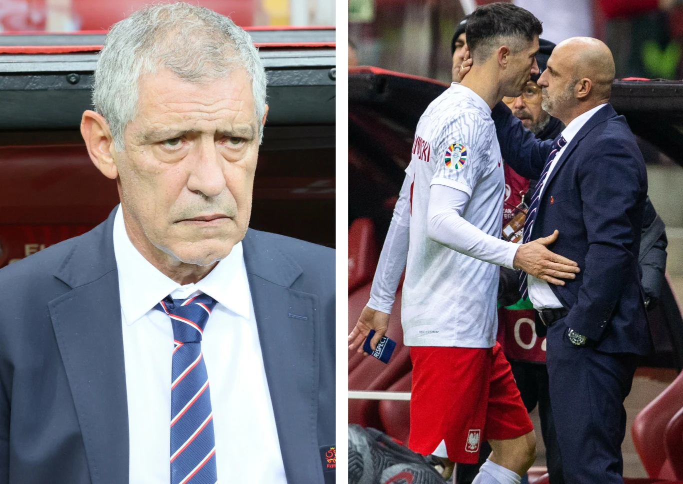 Fernando Santos, Robert Lewandowski, Michał Probierz Fernando Santos, Robert Lewandowski, Michał Probierz