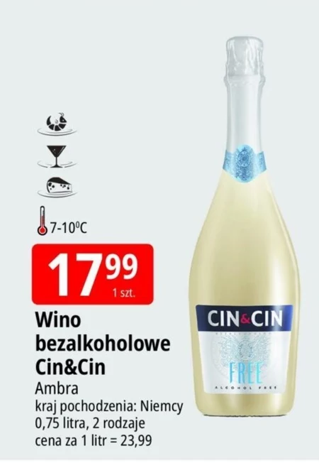 Wino bezalkoholowe Cin&Cin