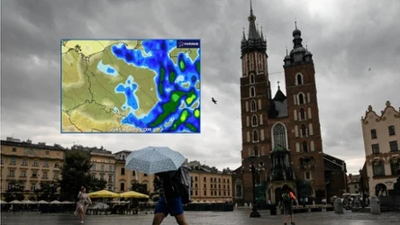 Środa w niemal całym kraju będzie pochmurna i deszczowa, a na wschodzie burzowa. Po południu rozpogodzi się na zachodzie