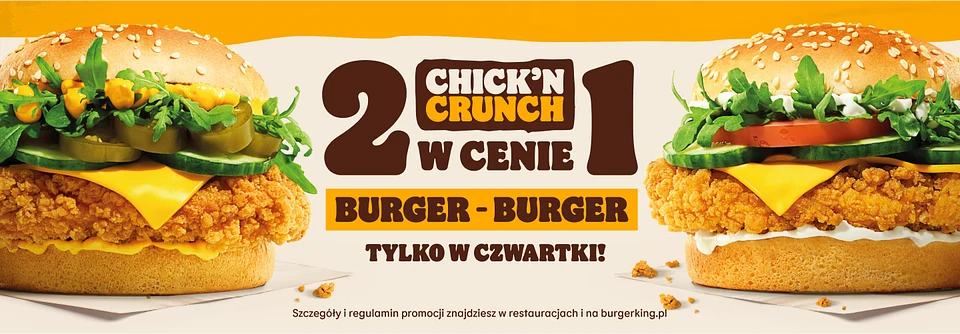 Kup jeden, drugi dostaniesz gratis! Chick’n Crunch w Burger King tylko w czerwcu!