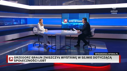 Pełczyńska-Nałęcz o zniszczeniu przez Brauna wystawy LGBT w Sejmie: Umie tylko niszczyć. Ja takich ludzi nie szanuję