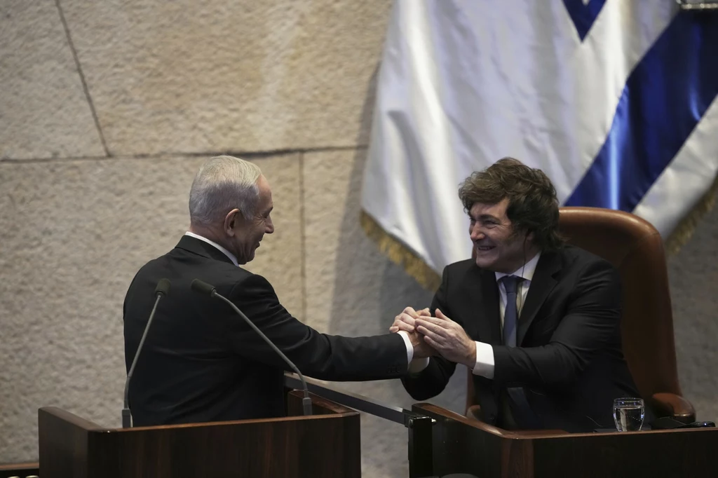Prezydent Argentyny Javier Milei i premier Izraela Binjamin Netanjahu Prezydent Argentyny Javier Milei i premier Izraela Binjamin Netanjahu
