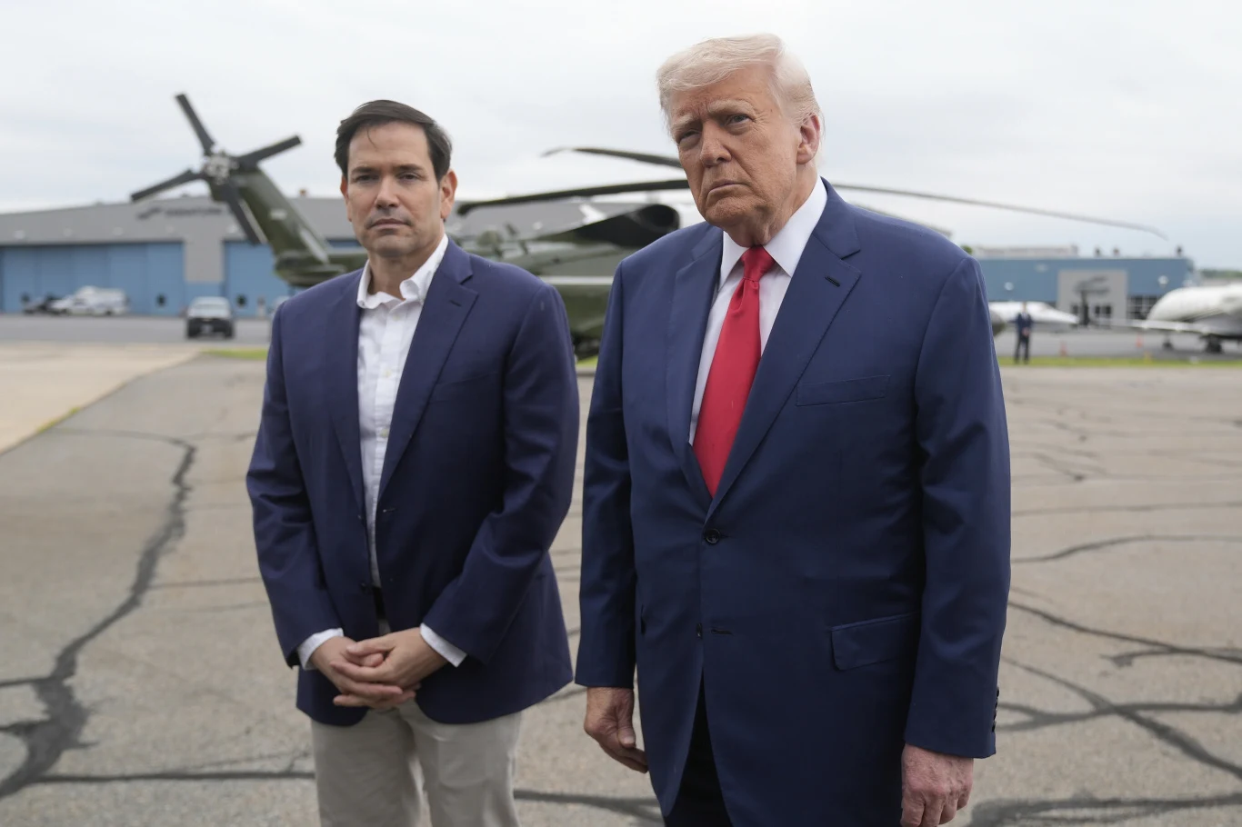 Sekretarz stanu USA Marco Rubio oraz prezydent Donald Trump Sekretarz stanu USA Marco Rubio oraz prezydent Donald Trump