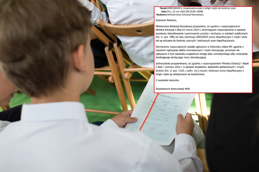 Jest stanowisko MEN ws. oceny z religii i etyki Jest stanowisko MEN ws. oceny z religii i etyki