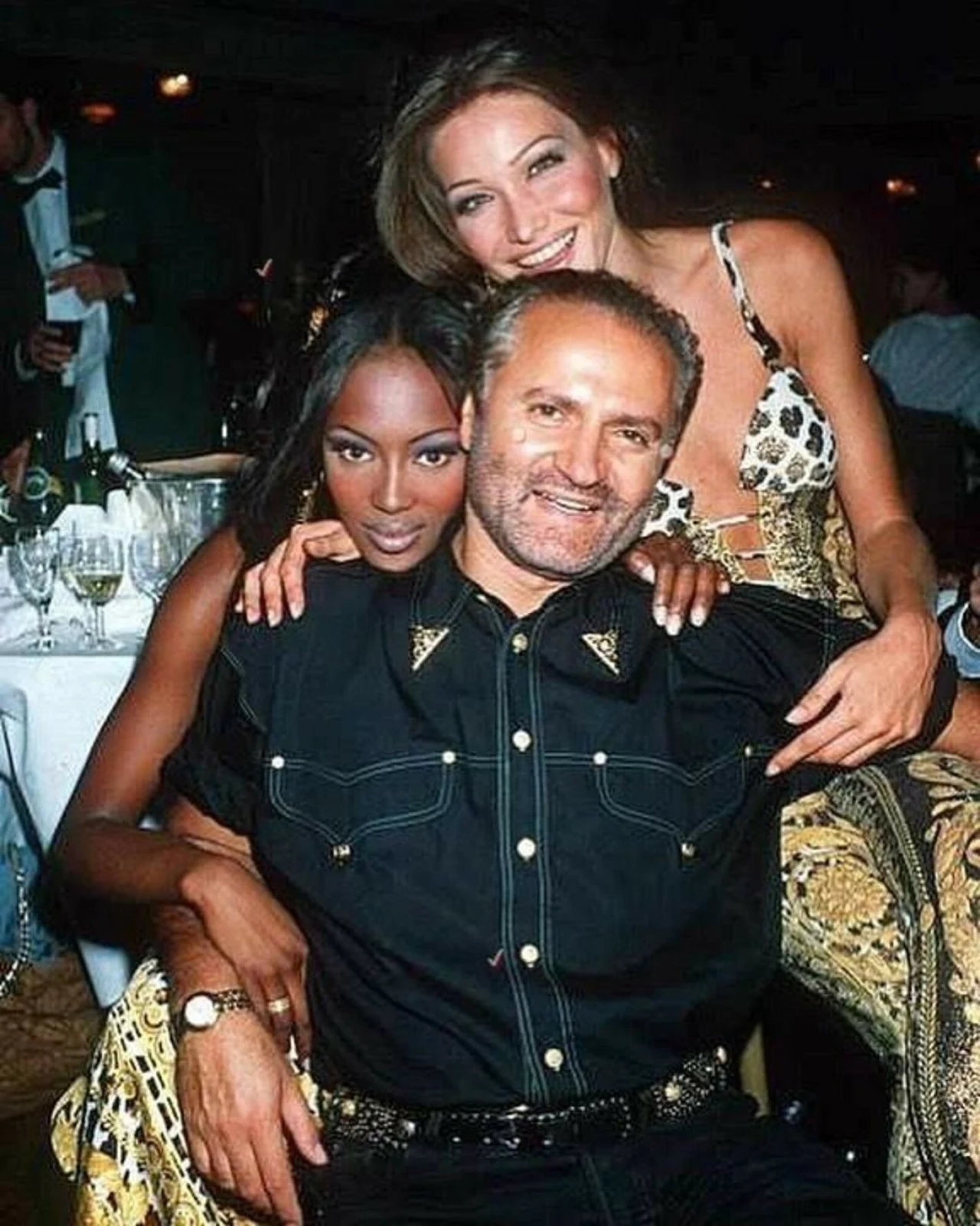 Naomi Campbell, Carla & Gianni Versace