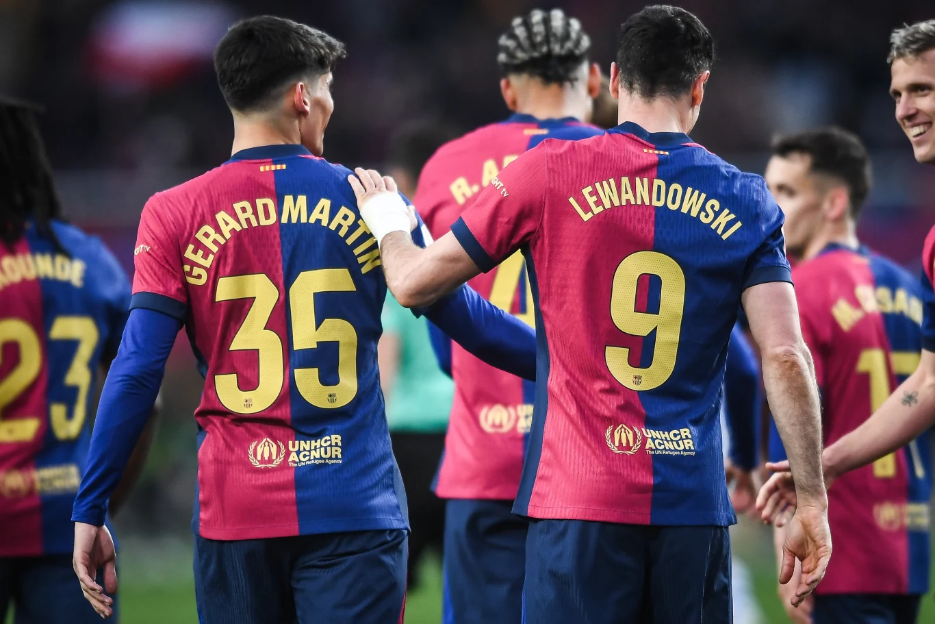 Gerard Martin i Robert Lewandowski