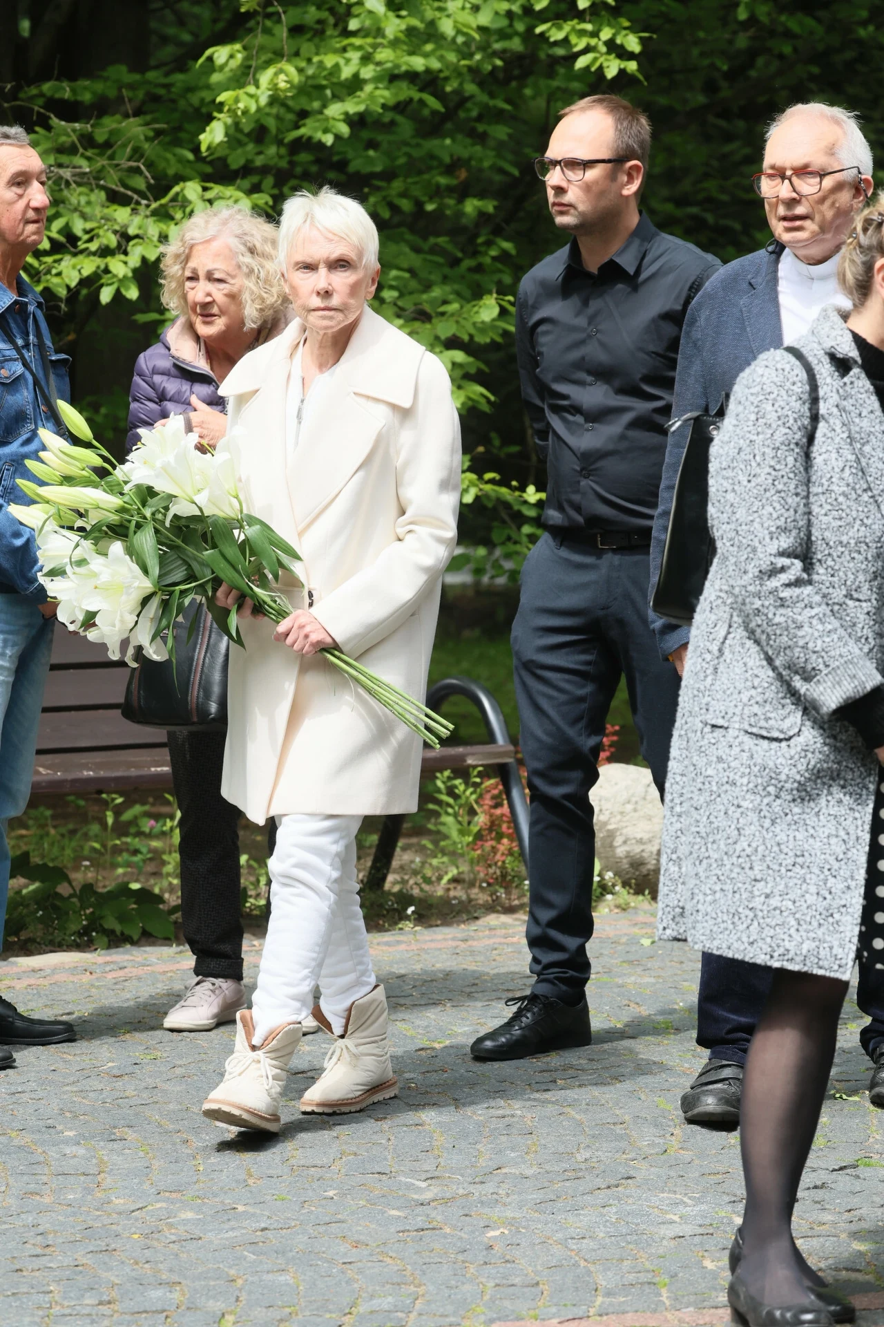 Ewa Błaszczyk na pogrzebie Ewy Dałkowskiej