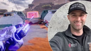 Reżyser Splitgate 2 żałuje decyzji. W tle hasło "Make America Great Again"