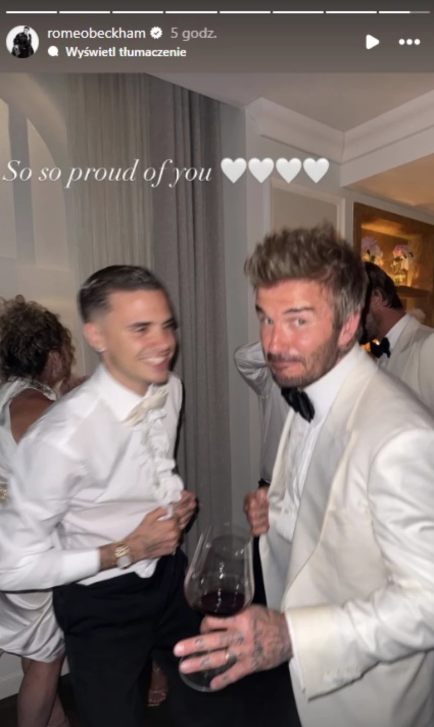 Romeo Beckham pogratulował ojcu tytułu szlacheckiego Romeo Beckham pogratulował ojcu tytułu szlacheckiego