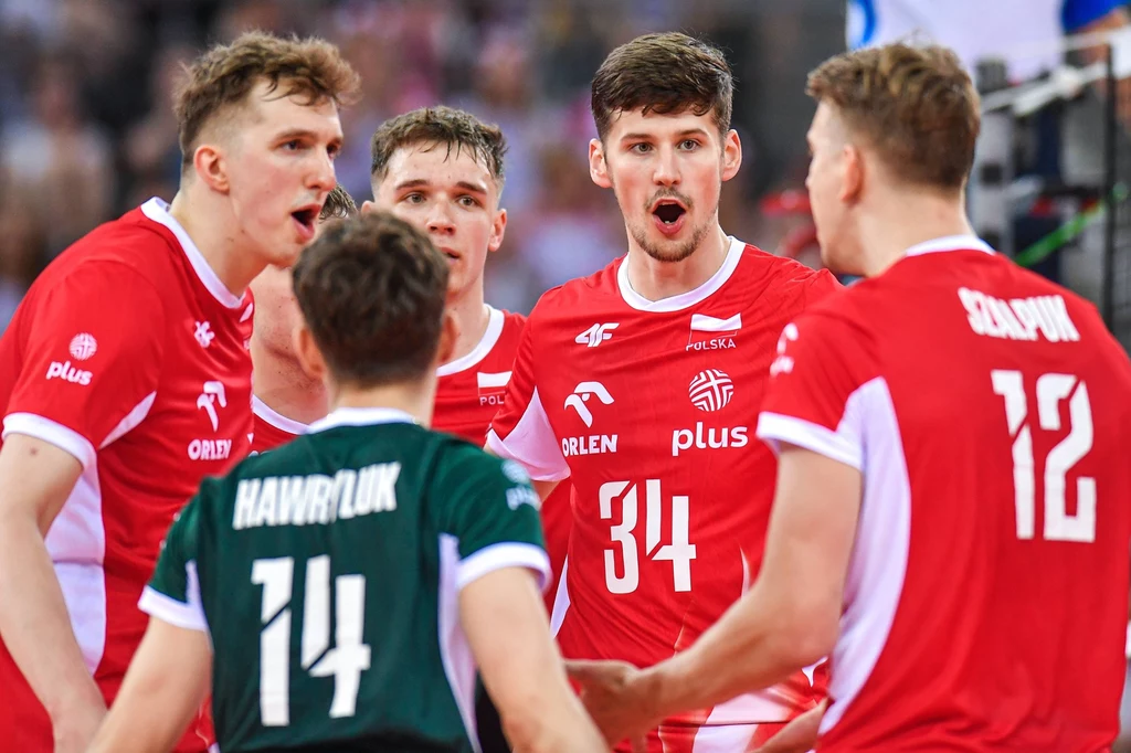 Michał Gierżot (pierwszy z lewej) świetnie wypadł w trakcie meczu Polska - Turcja w Lidze Narodów Michał Gierżot (pierwszy z lewej) świetnie wypadł w trakcie meczu Polska - Turcja w Lidze Narodów