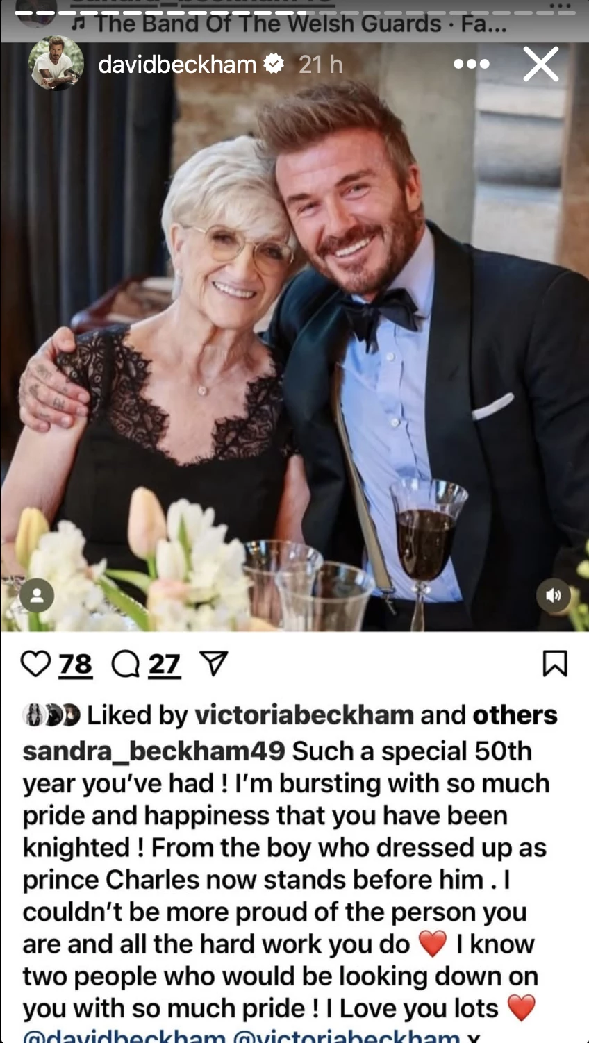 Mama Davida Beckhama zdradziła jego wielki sekret Mama Davida Beckhama zdradziła jego wielki sekret