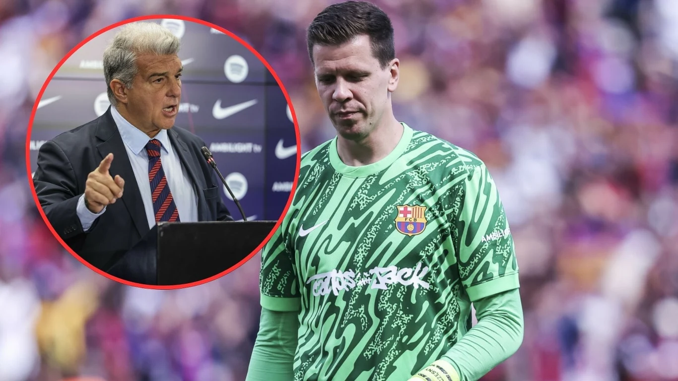 Wojciech Szczęsny, Joan Laporta Wojciech Szczęsny, Joan Laporta
