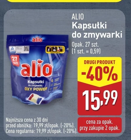 Kapsułki do zmywarki Alio