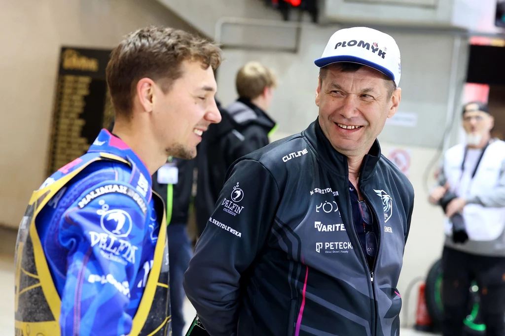 Robert Chmiel i trener Janusz Ślączka Robert Chmiel i trener Janusz Ślączka