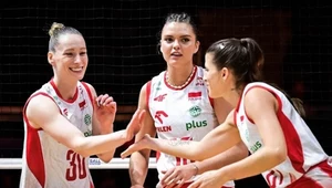 Polskie siatkarki podczas meczu Ligi Narodów