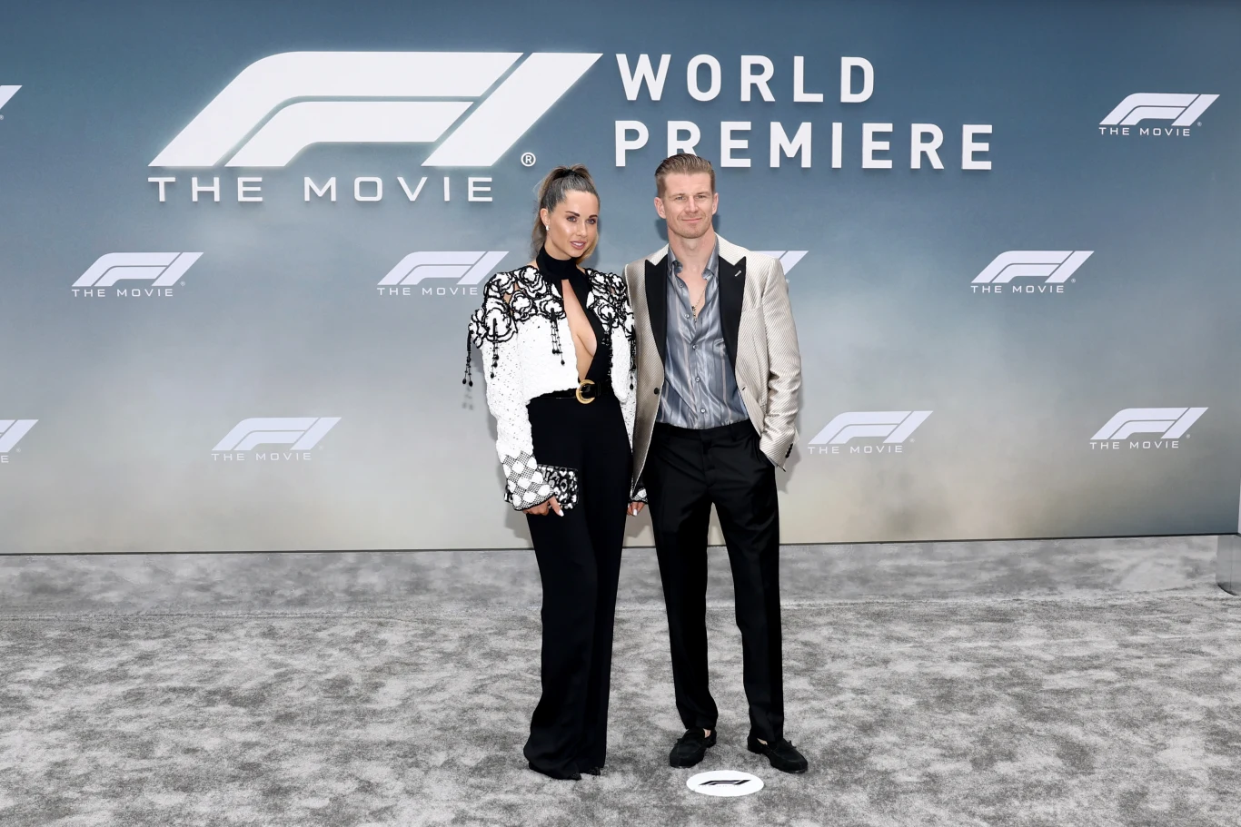 Egle Ruskyte i Nico Hulkenberg na premierze filmu "F1"
