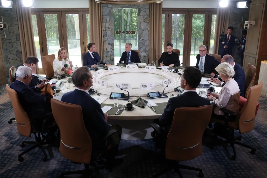 Wołodymyr Zełenski wziął we wtorek udział w szczycie G7 w Kanadzie Wołodymyr Zełenski wziął we wtorek udział w szczycie G7 w Kanadzie