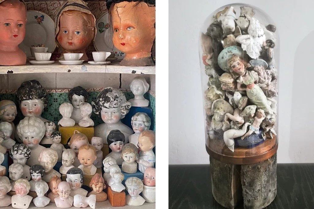 W Gdańsku lat 90. można było natrafić np. na "pole lalek" Zbiór uszkodzonych porcelanowych główek lalek ustawionych na półkach, obok gablotka z tłoczno ułożonymi fragmentami lalek, główkami i kończynami, całość utrzymana w niepokojącym, lekko makabrycznym stylu kolekcjonerskim.