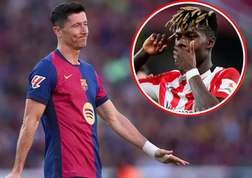 Robert Lewandowski i Nico Williams Robert Lewandowski i Nico Williams