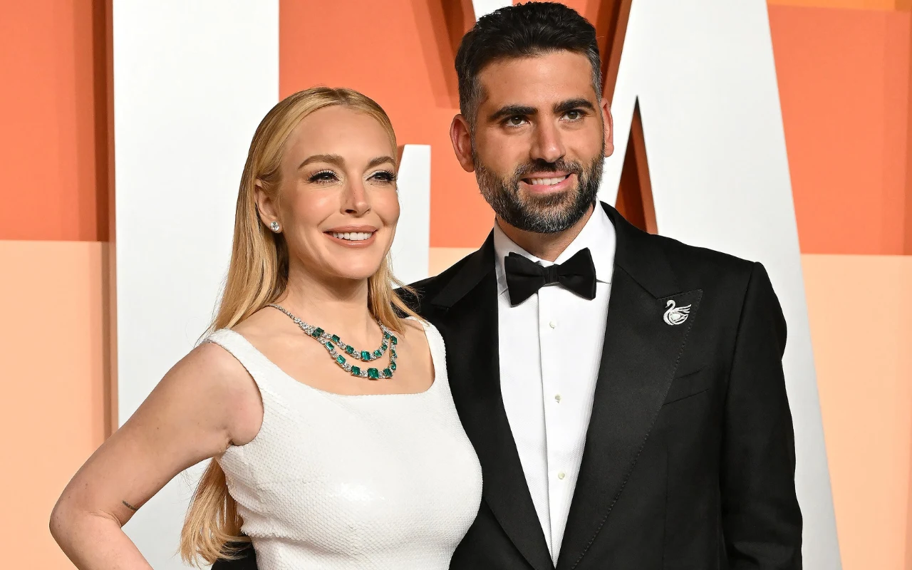 Lindsay Lohan i Bader Shammas na gali Vanity Fair w marcu 2025 roku