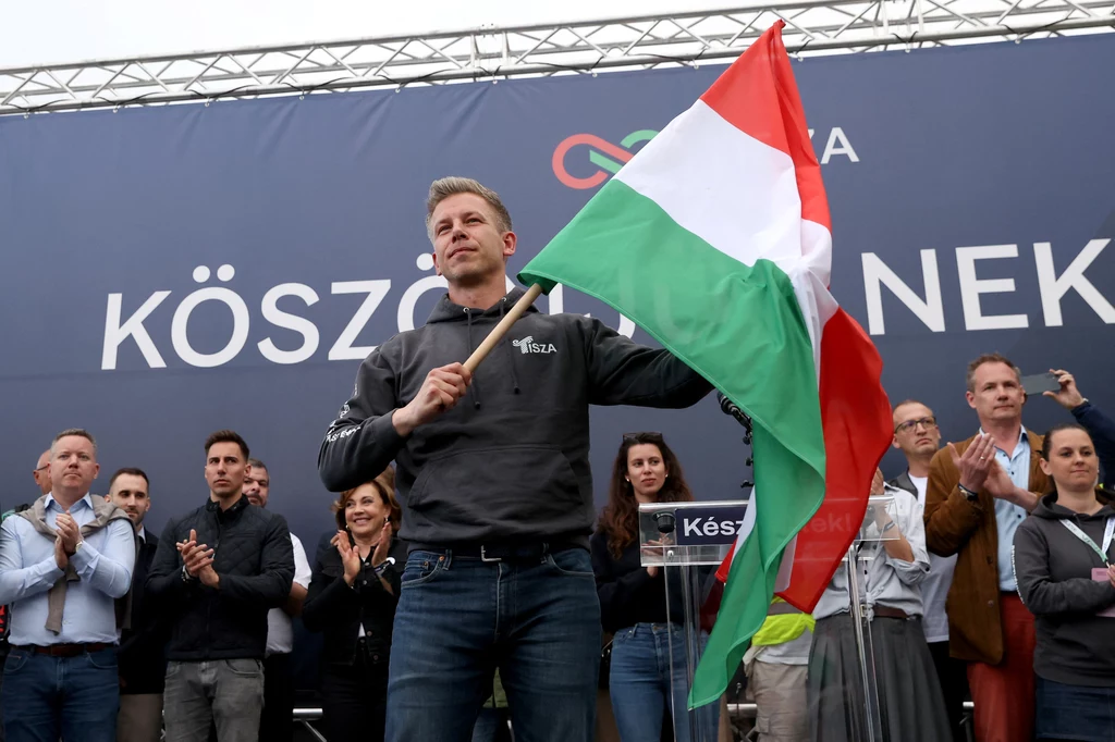 Peter Magyar lider opozycyjnej partii TISZA Peter Magyar lider opozycyjnej partii TISZA