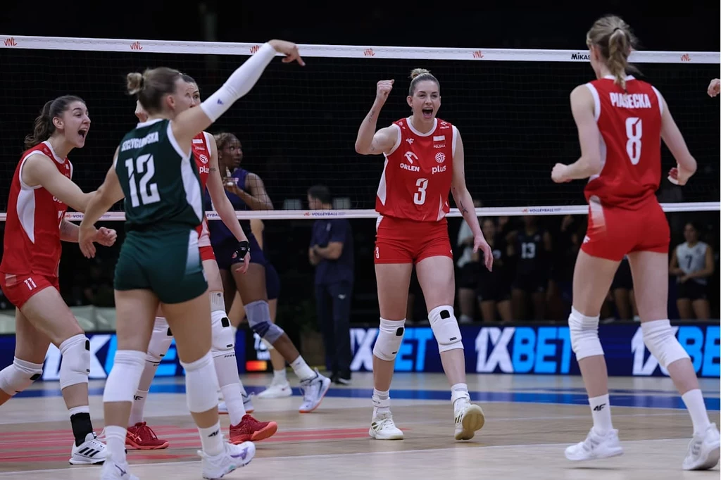 Siatkarki reprezentacji Polski w meczu z USA Siatkarki reprezentacji Polski w meczu z USA