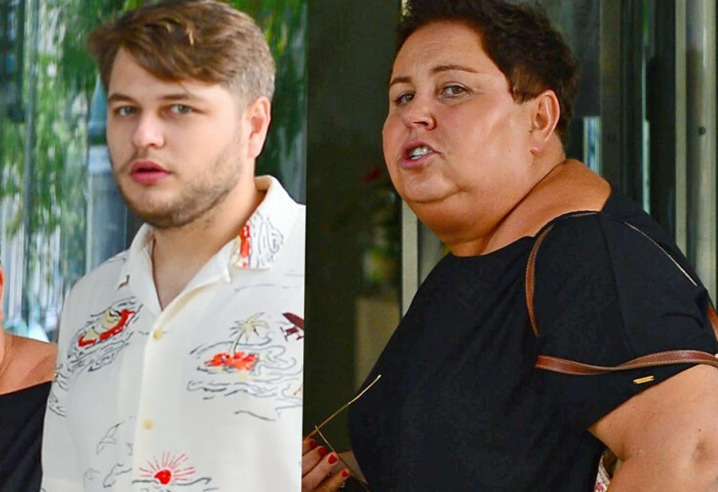 Dorota Wellman z synem Dorota Wellman z synem