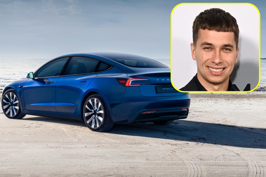 Karol "Friz" Wiśniewski sprzedaje swój elektryczny samochód, który dostał jako prezent na urodziny. / Fot. Tesla & Jon Kopaloff Getty Images via AFP Karol "Friz" Wiśniewski sprzedaje swój elektryczny samochód, który dostał jako prezent na urodziny. / Fot. Tesla & Jon Kopaloff Getty Images via AFP
