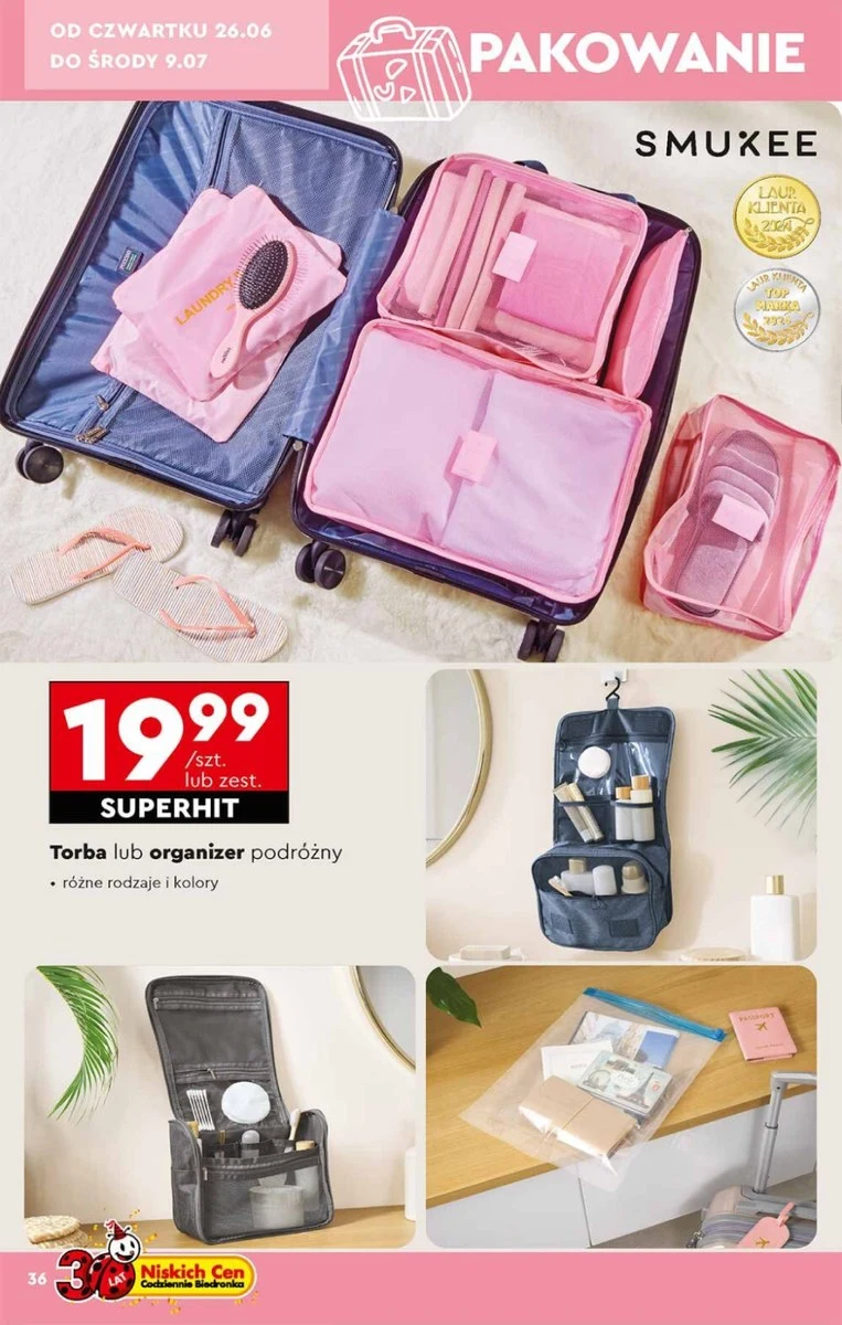 Torby i organizery podróżne Smukee – 19,99 zł/szt. lub zest. Torby i organizery podróżne Smukee – 19,99 zł/szt. lub zest.