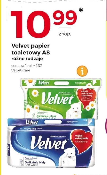 Papier toaletowy Velvet