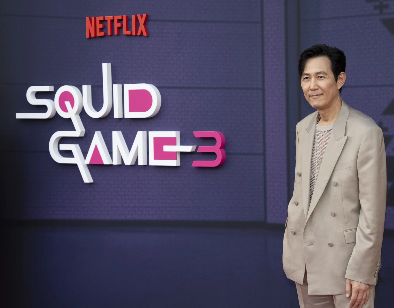 Lee Jung-jae na premierze trzeciego sezonu "Squid Game" w Londynie