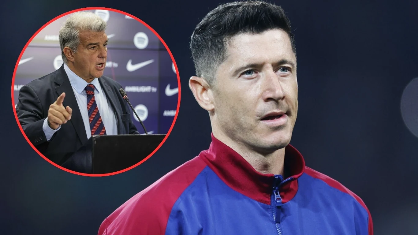 Robert Lewandowski, Joan Laporta