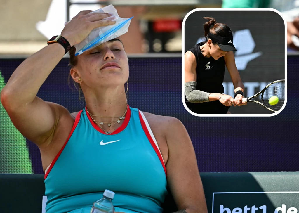 Turniej WTA w Berlinie. Na zdjęciu Aryna Sabalenka i Xinyu Wang