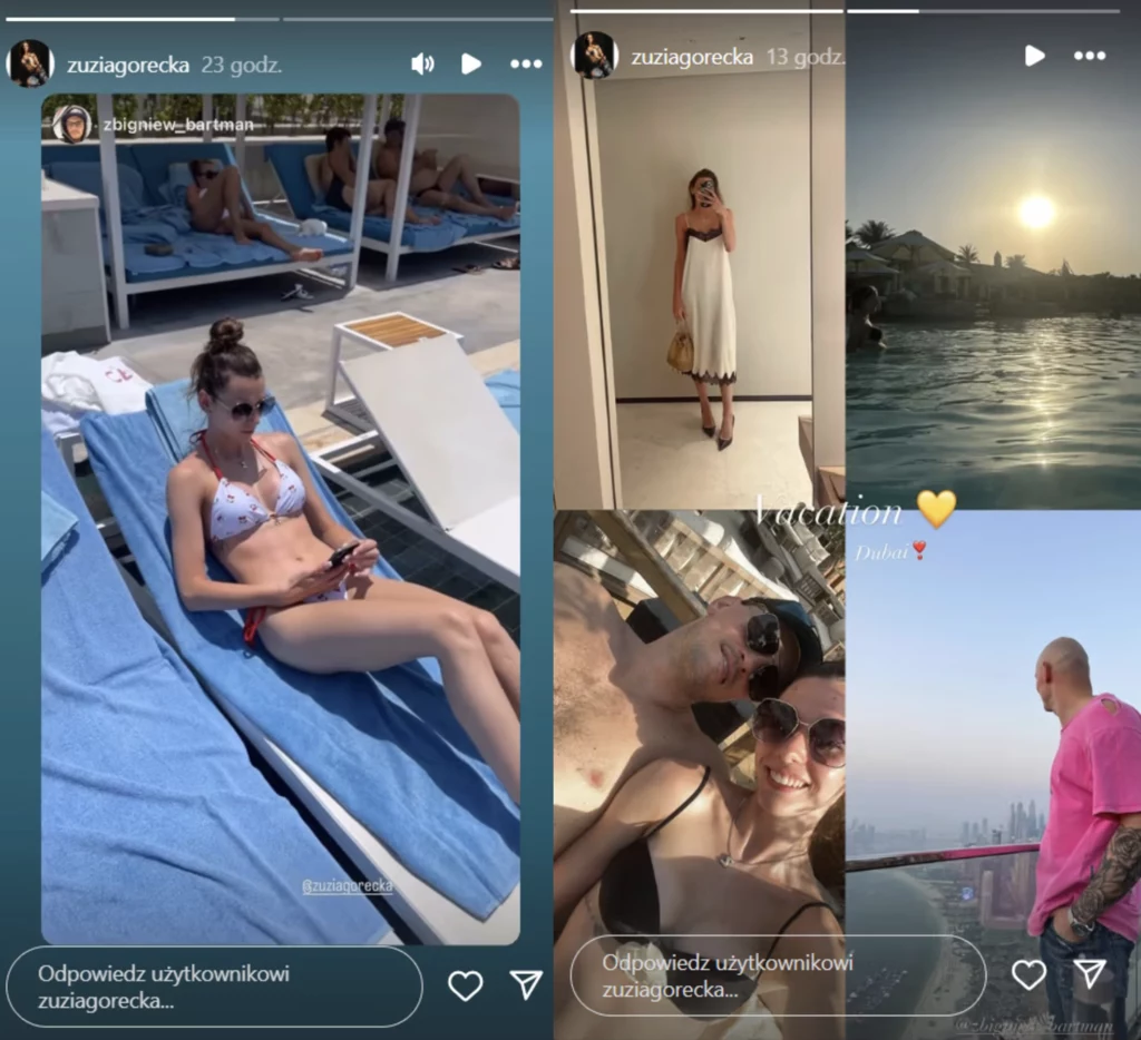 Zuzanna Górecka i Zbigniew Bartman na wakacjach w Dubaju Zuzanna Górecka i Zbigniew Bartman na wakacjach w Dubaju