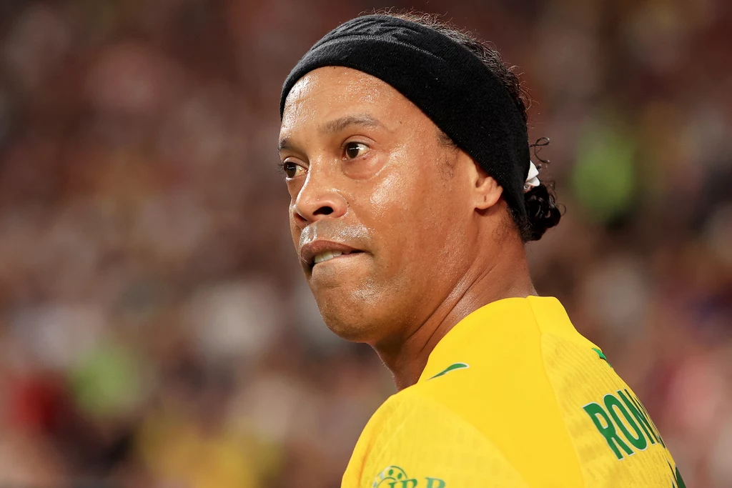 Ronaldinho podczas meczu gwiazd Polska - Brazylia Ronaldinho podczas meczu gwiazd Polska - Brazylia