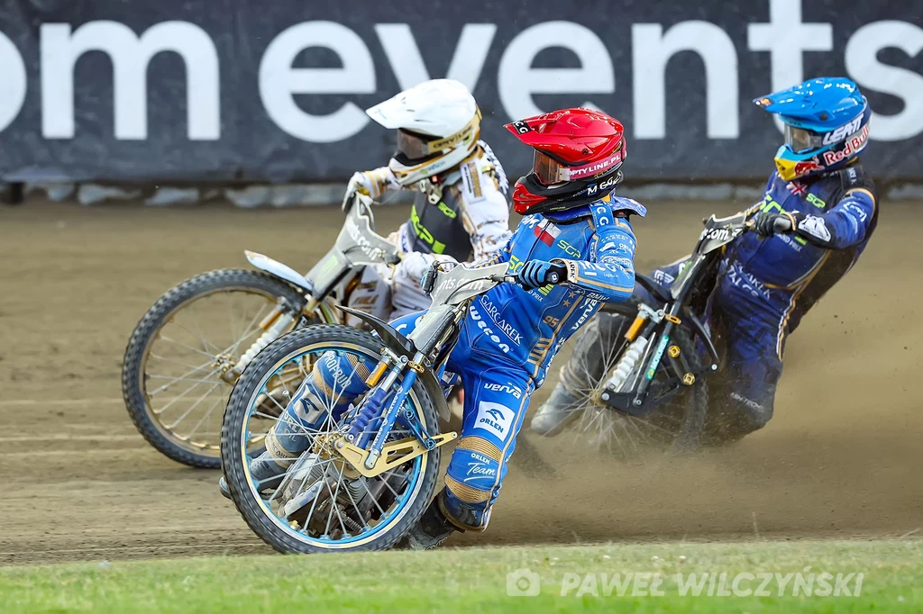 Anders Thomsen (kask biały), Bartosz Zmarzlik (kask czerwony), Robert Lambert (kask niebieski) Anders Thomsen (kask biały), Bartosz Zmarzlik (kask czerwony), Robert Lambert (kask niebieski)