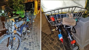 Polski MacGyver. Zamontował silnik spalinowy w rowerze i znicz zamiast światła
