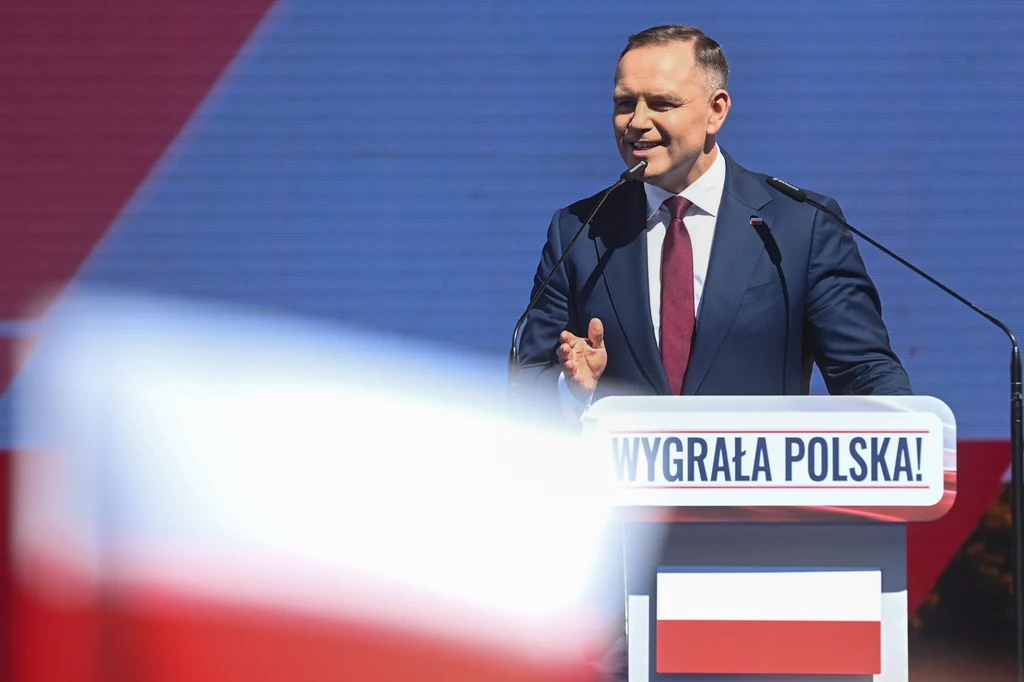 Prezydent elekt Karol Nawrocki przemawiał na terenie amfiteatru w Pułtusku Prezydent elekt Karol Nawrocki przemawiał na terenie amfiteatru w Pułtusku