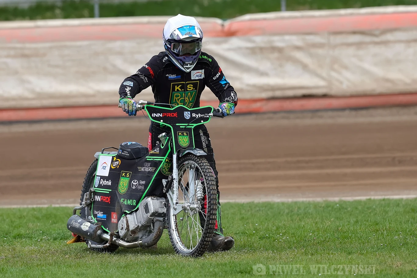 Radosław Kowalski w kevlarze ROW-u Rybnik