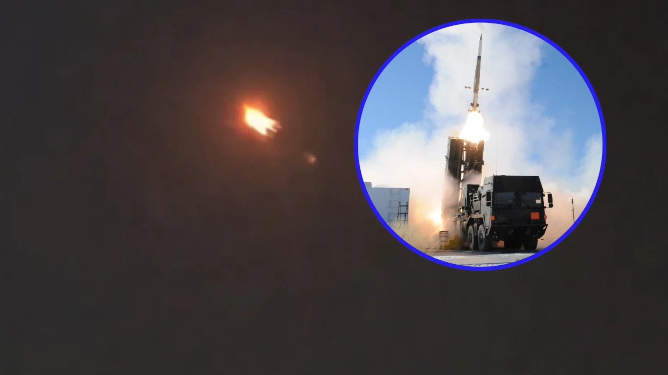 Systemy Patriot broniły bazy Al Udeid w Katarze Start pocisku rakietowego z mobilnej wyrzutni rakietowej, w tle widoczne ciemne niebo rozjaśnione przez eksplozję napędu rakiety.