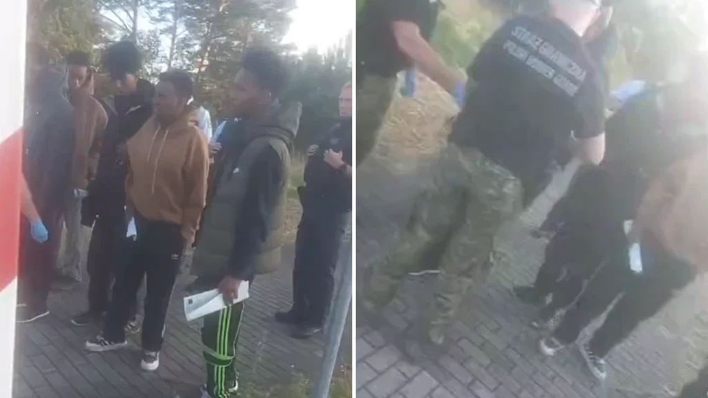 Migranci na polsko-niemieckiej granicy Migranci na polsko-niemieckiej granicy