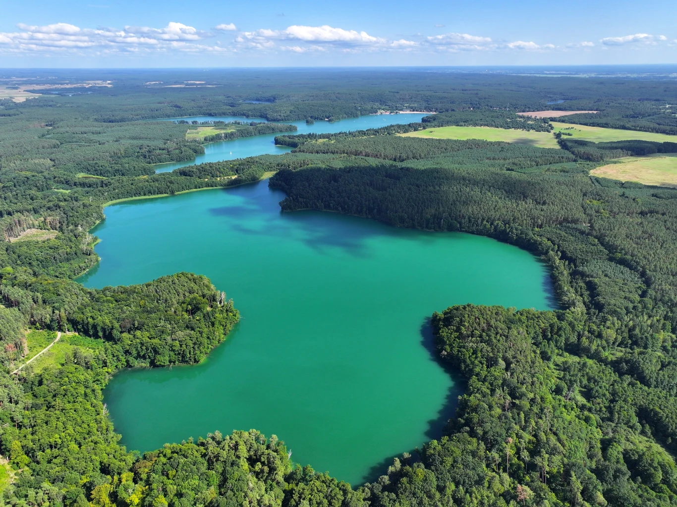  Jezioro Słowa widziane z powietrza. Autor zdjęcia Tomasz 