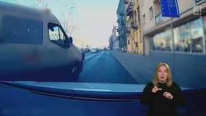 "Stop drogówka": Samochód dostawczy zajechał drodze taksówce