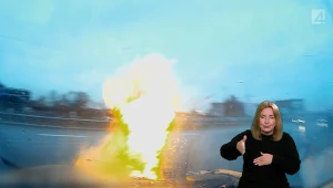 "Stop drogówka": Samochód uderzył w lampę i stanął w ogniu