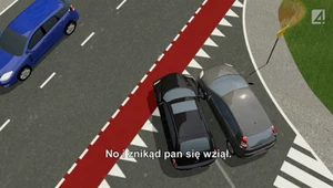 Wjechała w auto na sąsiednim pasie. Nie rozumie swojej winy?