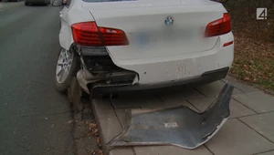 Kierowca BMW zignorował czerwone światło i doprowadził do kolizji
