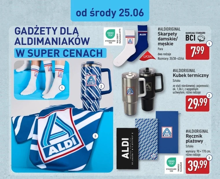 Gadżety z logiem ALDI 
